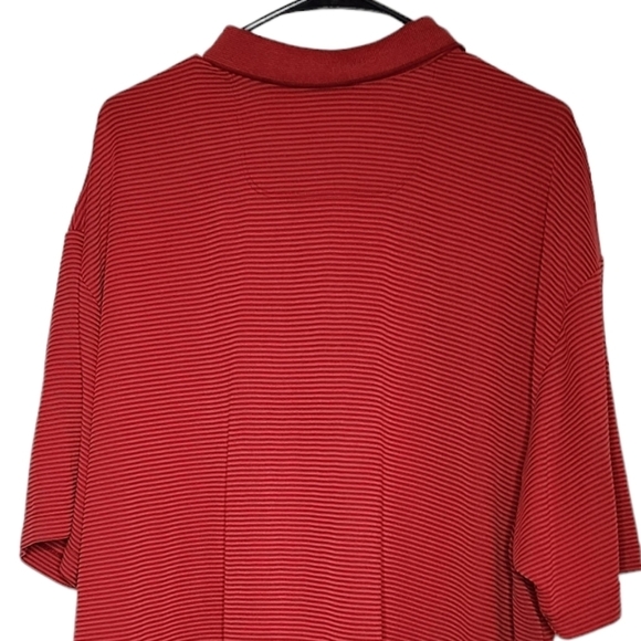 Tommy Bahama red semi-ribbed texture polo. - Picture 7 of 9